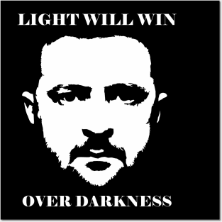 Zelensky - Light will win over darkness portrait Posters and Art